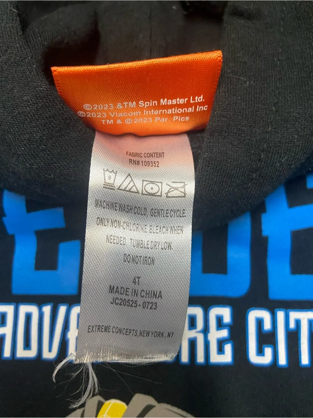 Paw Patrol 'Defenders of Adventure City' Hoodie Kids Pullover Black Blue